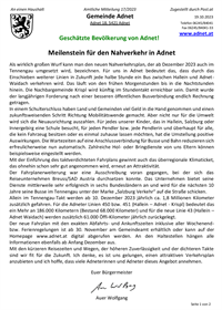 17/2023 Meilenstein für den Nahverkehr in Adnet, Die Fuschlseeregion fragt nach